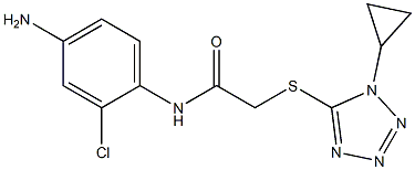 N-(4-amino-2-chlorophenyl)-2-[(1-cyclopropyl-1H-1,2,3,4-tetrazol-5-yl)sulfanyl]acetamide 구조식 이미지