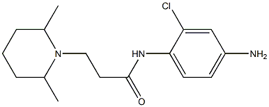 N-(4-amino-2-chlorophenyl)-3-(2,6-dimethylpiperidin-1-yl)propanamide 구조식 이미지