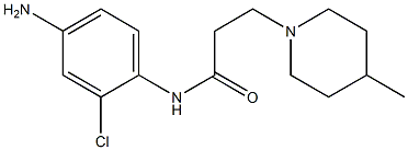 N-(4-amino-2-chlorophenyl)-3-(4-methylpiperidin-1-yl)propanamide 구조식 이미지