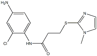 N-(4-amino-2-chlorophenyl)-3-[(1-methyl-1H-imidazol-2-yl)sulfanyl]propanamide Structure