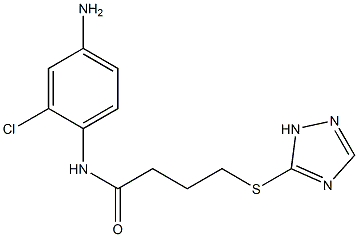 N-(4-amino-2-chlorophenyl)-4-(1H-1,2,4-triazol-5-ylsulfanyl)butanamide Structure