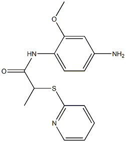 N-(4-amino-2-methoxyphenyl)-2-(pyridin-2-ylsulfanyl)propanamide 구조식 이미지