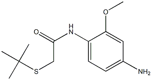 N-(4-amino-2-methoxyphenyl)-2-(tert-butylsulfanyl)acetamide 구조식 이미지