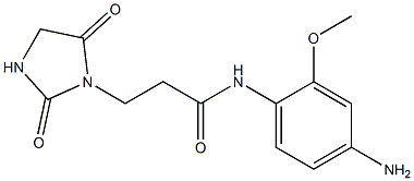 N-(4-amino-2-methoxyphenyl)-3-(2,5-dioxoimidazolidin-1-yl)propanamide 구조식 이미지