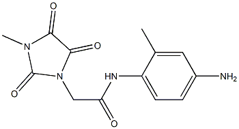 N-(4-amino-2-methylphenyl)-2-(3-methyl-2,4,5-trioxoimidazolidin-1-yl)acetamide 구조식 이미지