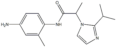 N-(4-amino-2-methylphenyl)-2-[2-(propan-2-yl)-1H-imidazol-1-yl]propanamide 구조식 이미지