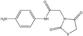 N-(4-aminophenyl)-2-(2,4-dioxo-1,3-thiazolidin-3-yl)acetamide Structure