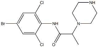 N-(4-bromo-2,6-dichlorophenyl)-2-(piperazin-1-yl)propanamide Structure