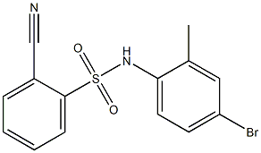 N-(4-bromo-2-methylphenyl)-2-cyanobenzene-1-sulfonamide 구조식 이미지