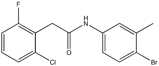 N-(4-bromo-3-methylphenyl)-2-(2-chloro-6-fluorophenyl)acetamide Structure