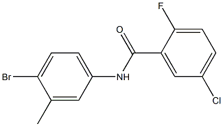 N-(4-bromo-3-methylphenyl)-5-chloro-2-fluorobenzamide 구조식 이미지