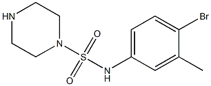 N-(4-bromo-3-methylphenyl)piperazine-1-sulfonamide 구조식 이미지