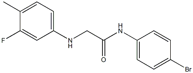 N-(4-bromophenyl)-2-[(3-fluoro-4-methylphenyl)amino]acetamide Structure