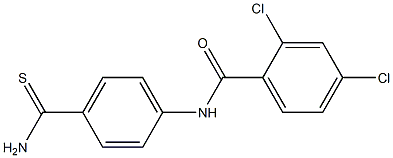 N-(4-carbamothioylphenyl)-2,4-dichlorobenzamide 구조식 이미지