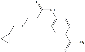 N-(4-carbamothioylphenyl)-3-(cyclopropylmethoxy)propanamide 구조식 이미지