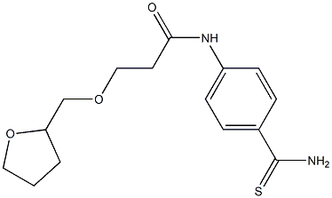 N-(4-carbamothioylphenyl)-3-(oxolan-2-ylmethoxy)propanamide Structure