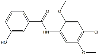 N-(4-chloro-2,5-dimethoxyphenyl)-3-hydroxybenzamide 구조식 이미지