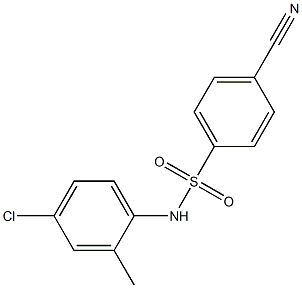 N-(4-chloro-2-methylphenyl)-4-cyanobenzene-1-sulfonamide 구조식 이미지