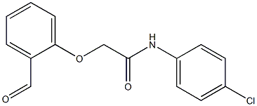 N-(4-chlorophenyl)-2-(2-formylphenoxy)acetamide 구조식 이미지