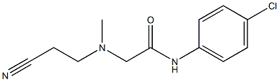 N-(4-chlorophenyl)-2-[(2-cyanoethyl)(methyl)amino]acetamide 구조식 이미지