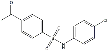 N-(4-chlorophenyl)-4-acetylbenzene-1-sulfonamide 구조식 이미지