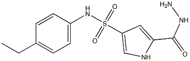 N-(4-ethylphenyl)-5-(hydrazinocarbonyl)-1H-pyrrole-3-sulfonamide 구조식 이미지