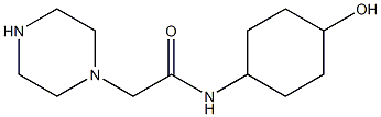 N-(4-hydroxycyclohexyl)-2-(piperazin-1-yl)acetamide 구조식 이미지