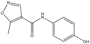 N-(4-hydroxyphenyl)-5-methyl-1,2-oxazole-4-carboxamide 구조식 이미지