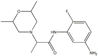 N-(5-amino-2-fluorophenyl)-2-(2,6-dimethylmorpholin-4-yl)propanamide Structure