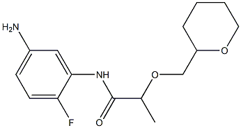 N-(5-amino-2-fluorophenyl)-2-(oxan-2-ylmethoxy)propanamide 구조식 이미지