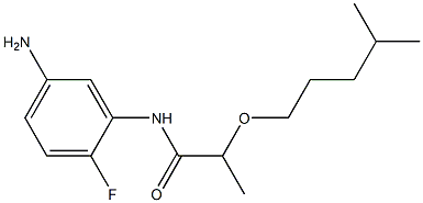 N-(5-amino-2-fluorophenyl)-2-[(4-methylpentyl)oxy]propanamide 구조식 이미지