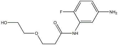 N-(5-amino-2-fluorophenyl)-3-(2-hydroxyethoxy)propanamide 구조식 이미지