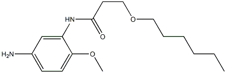 N-(5-amino-2-methoxyphenyl)-3-(hexyloxy)propanamide 구조식 이미지