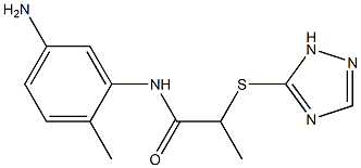 N-(5-amino-2-methylphenyl)-2-(1H-1,2,4-triazol-5-ylsulfanyl)propanamide 구조식 이미지