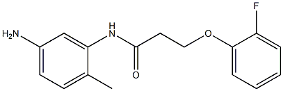 N-(5-amino-2-methylphenyl)-3-(2-fluorophenoxy)propanamide 구조식 이미지