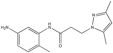 N-(5-amino-2-methylphenyl)-3-(3,5-dimethyl-1H-pyrazol-1-yl)propanamide Structure