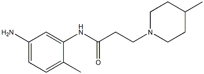 N-(5-amino-2-methylphenyl)-3-(4-methylpiperidin-1-yl)propanamide 구조식 이미지