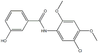 N-(5-chloro-2,4-dimethoxyphenyl)-3-hydroxybenzamide 구조식 이미지