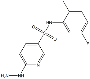 N-(5-fluoro-2-methylphenyl)-6-hydrazinylpyridine-3-sulfonamide 구조식 이미지