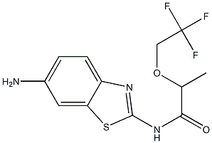 N-(6-amino-1,3-benzothiazol-2-yl)-2-(2,2,2-trifluoroethoxy)propanamide Structure