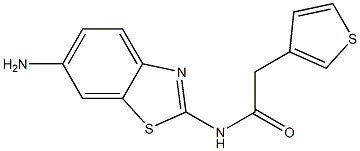 N-(6-amino-1,3-benzothiazol-2-yl)-2-(thiophen-3-yl)acetamide Structure