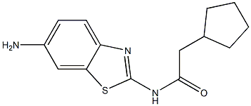 N-(6-amino-1,3-benzothiazol-2-yl)-2-cyclopentylacetamide 구조식 이미지