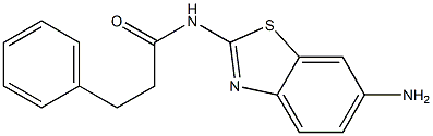 N-(6-amino-1,3-benzothiazol-2-yl)-3-phenylpropanamide 구조식 이미지
