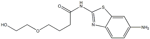 N-(6-amino-1,3-benzothiazol-2-yl)-4-(2-hydroxyethoxy)butanamide 구조식 이미지