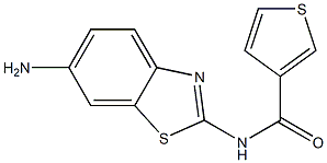 N-(6-amino-1,3-benzothiazol-2-yl)thiophene-3-carboxamide 구조식 이미지