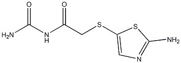 N-(aminocarbonyl)-2-[(2-amino-1,3-thiazol-5-yl)thio]acetamide 구조식 이미지