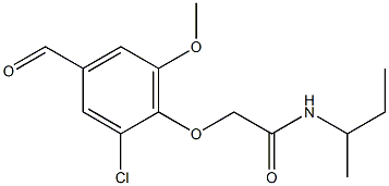 N-(butan-2-yl)-2-(2-chloro-4-formyl-6-methoxyphenoxy)acetamide Structure