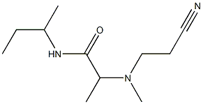 N-(butan-2-yl)-2-[(2-cyanoethyl)(methyl)amino]propanamide 구조식 이미지