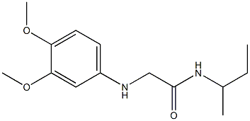 N-(butan-2-yl)-2-[(3,4-dimethoxyphenyl)amino]acetamide Structure