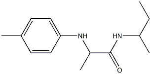 N-(butan-2-yl)-2-[(4-methylphenyl)amino]propanamide 구조식 이미지